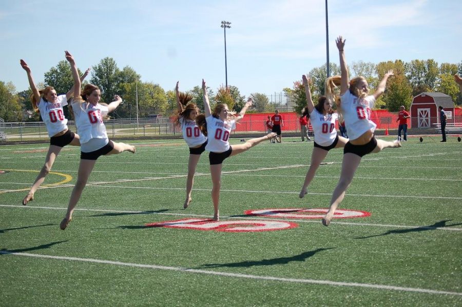 FHS Fusion Dance members perform in fall pep rally. -Photo taken by Jasmine Johnson