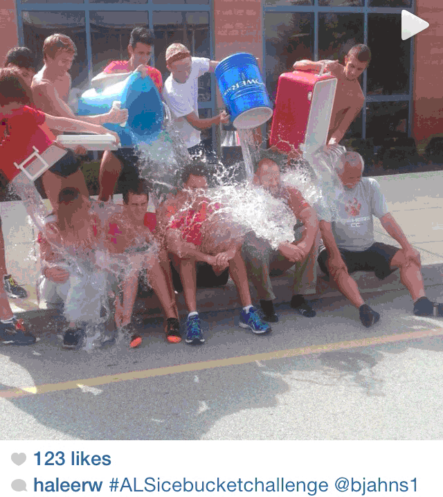 FHS+Cross+Country+coaches+and+members+take+the+ALS+challenge+on+Aug+22.