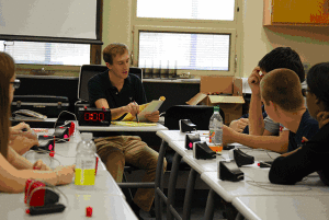 Participants practice for the future quiz bowl competitions. Picture by Jenna Knuston.