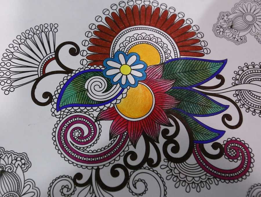 With simple pages and designs, coloring can be calming and relaxing. Photo courtesy of MCT Campus