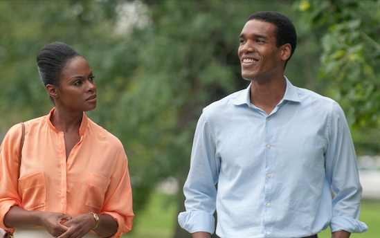 Tika Sumpter and Parker Sawyers playing Michelle Robinson and Barack Obama on their first date. Photo courtesy of MCT Campus.