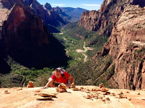 English teacher Kyle Goodwin hikes in Zion National Park in Utah. Goodwin has also hiked in Hawaii, Kaui, Canada, Thailand, Norway and Yosemite. Photo courtesy of Kyle Goodwin.