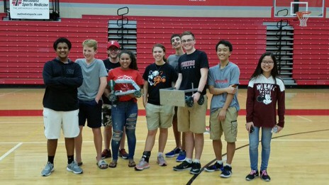 The robotics team poses together after their competition  against HSE on Oct. 6, 2017. Photo used with permission of FHS Robotics Team.