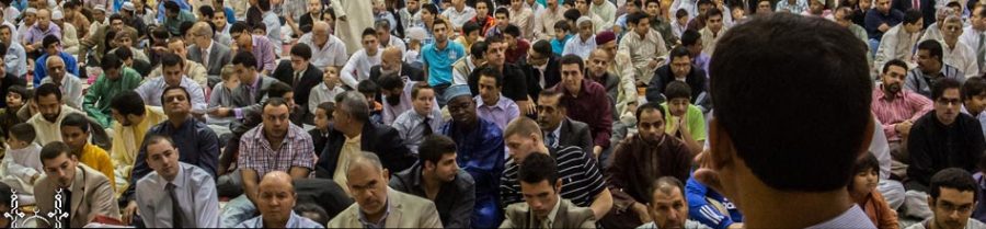 Worshippers gather at the Al-Huda Foundation, the mosque that the majority of of Muslims in Fishers use.
