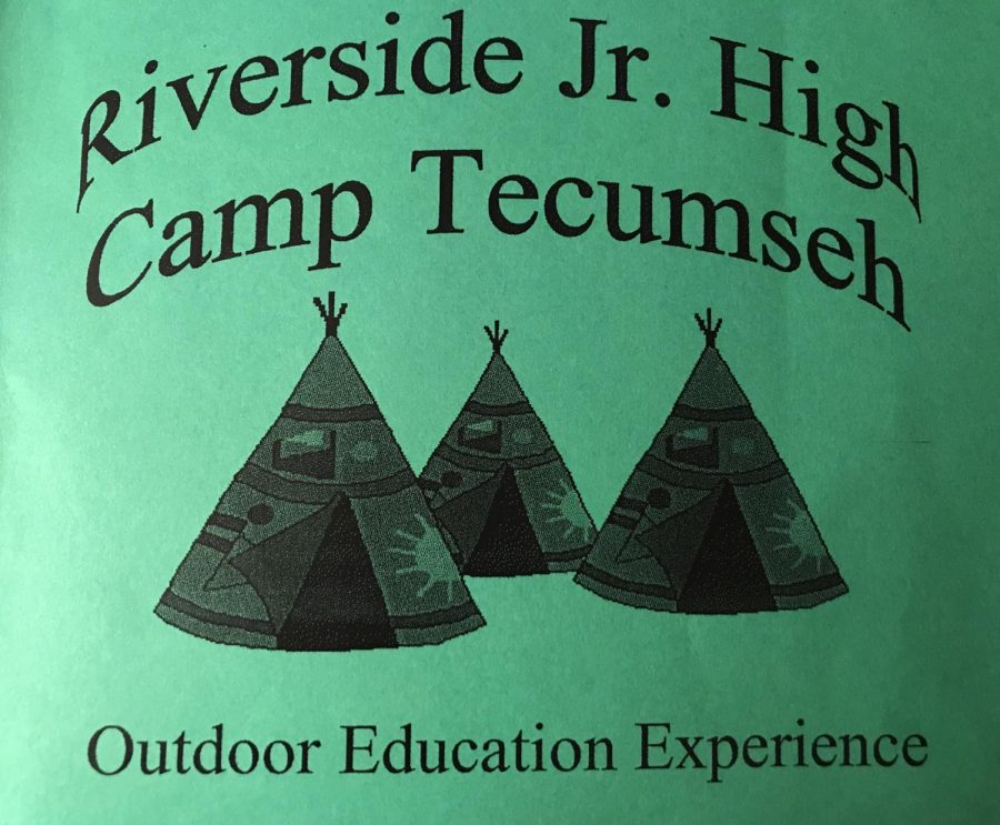 The front cover of the Riverside Junior High lesson booklet hints at what is to be found within the packet, which features educational activities from a wide array of subjects, including the connection of students to nature, solving mathematical occurrences in the outdoor world and learning about the history of the area.