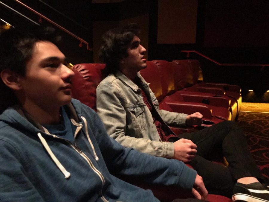 On Dec. 14, Junior Zach Lagpacan and Junior Mustafaa Munir stay after the Spider-man: Into the Spider-Verse ends to see the post-credit scenes at the AMC Castleton Square 14 and IMAX.