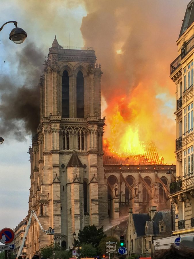 Notre+Dame+cathedral+starts+to+burn+on+April+15.