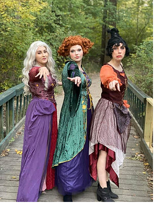 These women dress up as the Sanderson Sisters and are available for hire for events in the Fishers area. They will be greeting people at the All Treats No Tricks event.