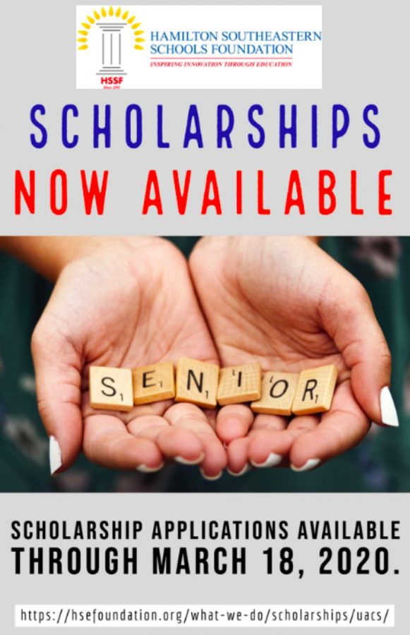 The Hamilton Southeastern Schools Foundation created this graphic in order to advertise the community scholarships. This graphic can be found on the HSSF Twitter @hsefoundation.