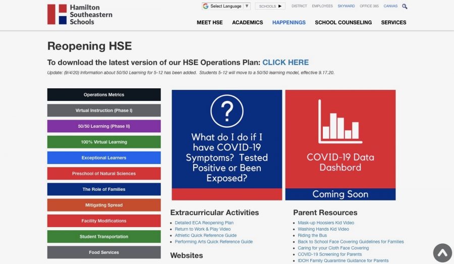 HSE Schools has a section on the district website to provide information on the reopening plan.