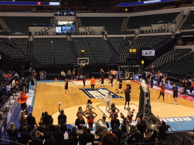 The NCAA Tournament serves as the benchmark for great tournaments. Sixty-eight teams take part in the event such as the Oklahoma State Cowboys, seen here practicing before their first game in Bankers Life Fieldhouse in Indianapolis on Mar. 16, 2017. 