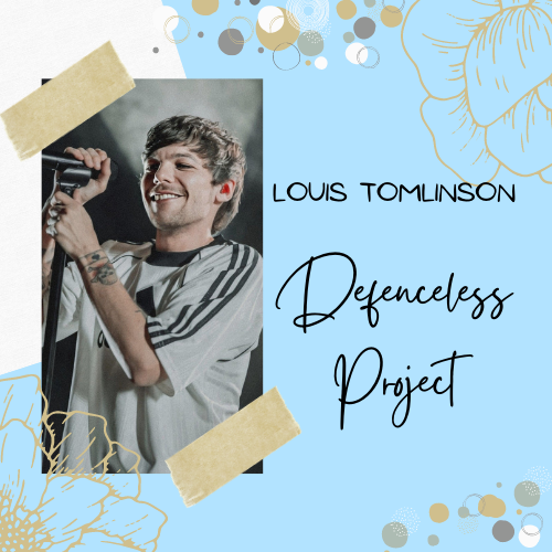 An example of posters that were used to promote the Defenceless Project to stream, share, request, and buy Louis Tomlinson’s song.