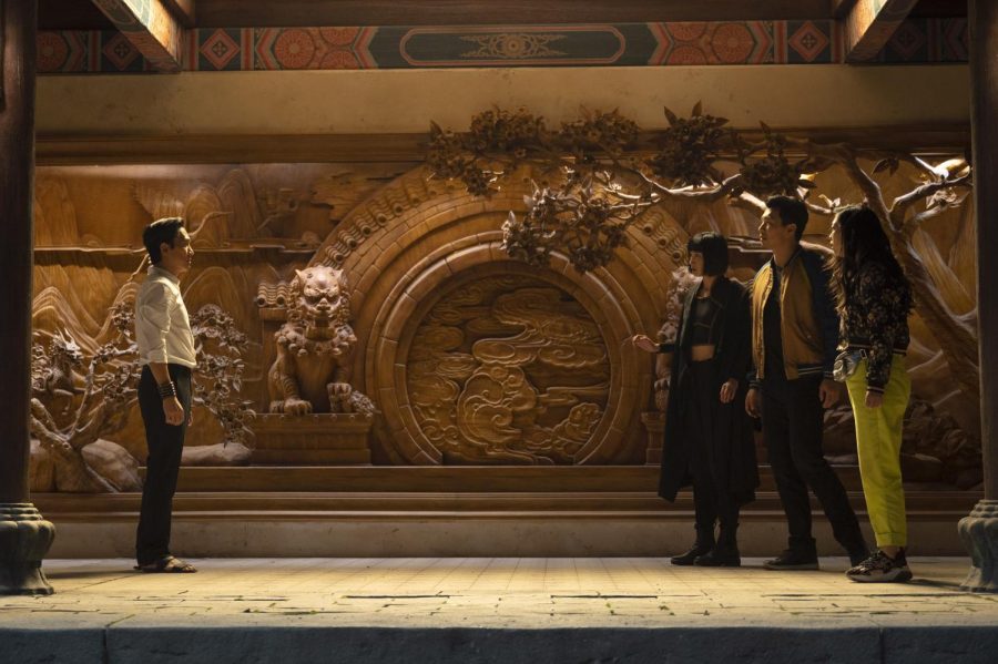 Elements of Chinese culture are woven in throughout the set design, however all of the wooden “carvings” seen throughout the film were actually made of foam.