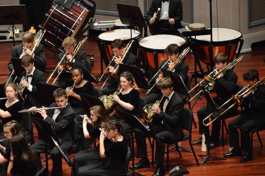 Wind Ensemble performs one of their pieces. The Showcase occurred on April 26th.