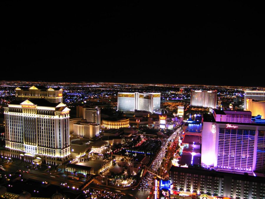 A+skyline+view+of+Las+Vegas+which+is+the+host+city+for+the+2022+NFL+Draft.