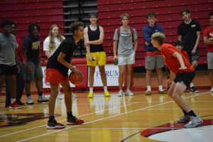 A standoff during the championship game, between team Curry vs team Mason Plumly.