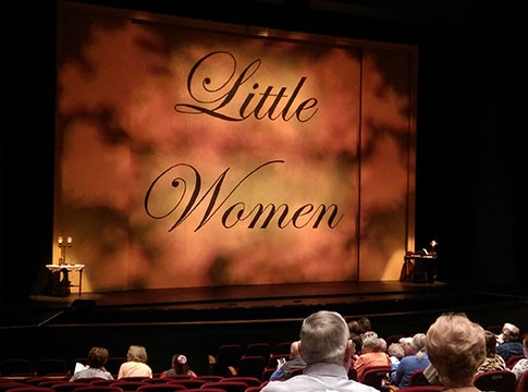 The opening background to Little Women: the Broadway Musical at the Booth Tarkington Civic Theatre on Sept. 20.