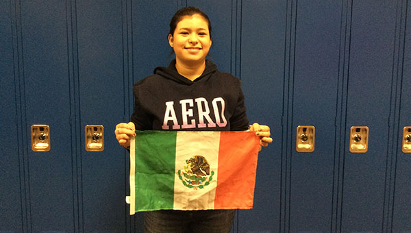 Senior Mariana Villareal Chico shows her Mexican spirit.