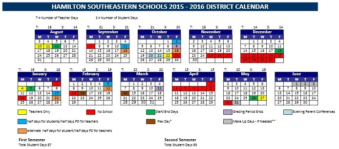 The official 2015-2016 school district calendar allows only two days off for fall break on Oct. 22 and Oct. 23.