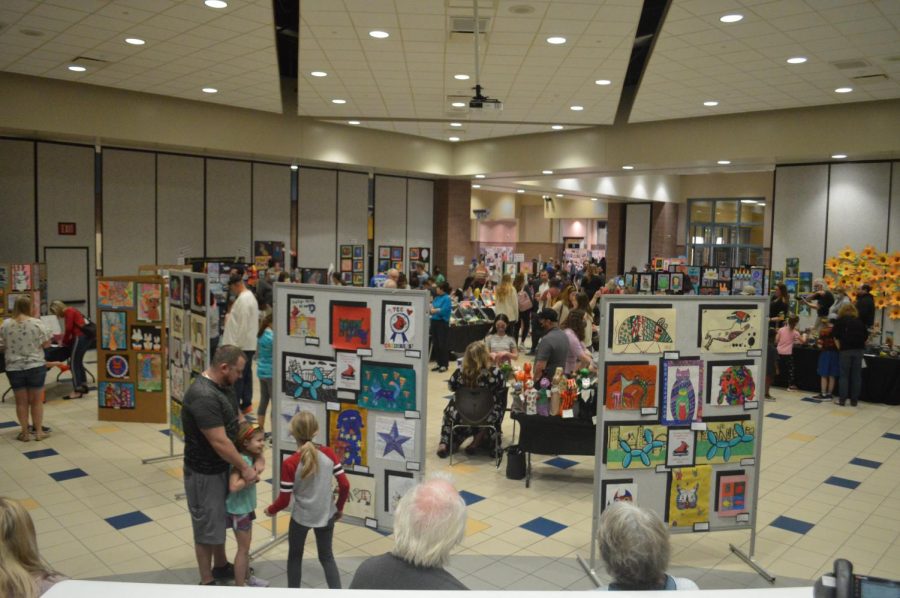 Visitors at the art show on March 5. The district art show was hosted by Fishers High School. 