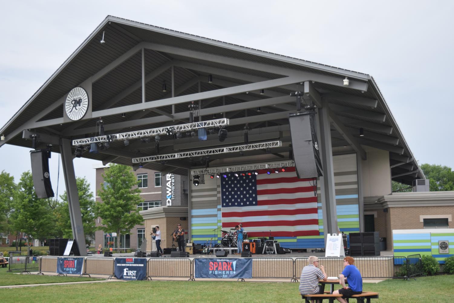 Live entertainment at the Nickel Plate District Amphitheater stage on Saturday, June 25. Visitors could enjoy the live music on the stage as they looked through the street fair.