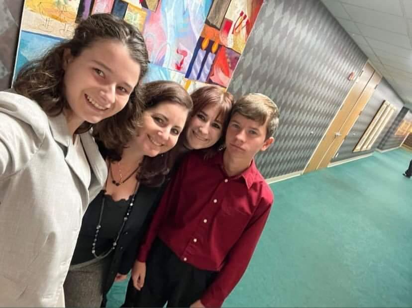 Hannah Moore, Joscelyn Moore, Marissa Moore and Nathan Moore gathered at the El Zedeck Synagogue during Yom Kippur services. 