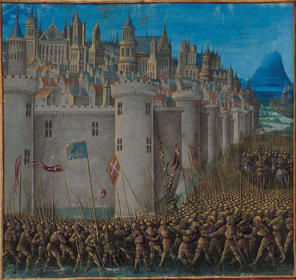 A 15th-century miniature painting depicting the Siege of Antioch. The siege occurred between 1097 and 1098 during the First Crusade–an event that would forever marr relations between the Middle East and Europe.