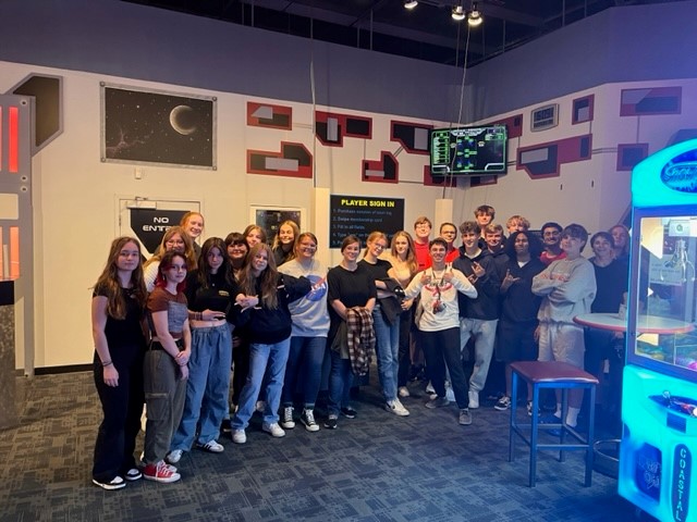 Students from the GAPP program pose for a group photo after playing Laser Tag at Laser Flash in Carmel, In.