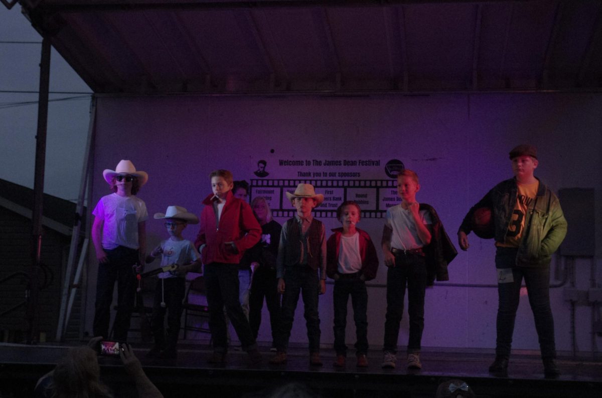 Various children participating in the James Dean Lookalike Contest in Fairmount, Indiana on Sept. 27. 