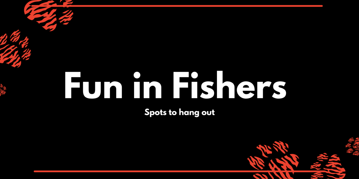 Graphic advertising fun spots to hang out in Fishers.