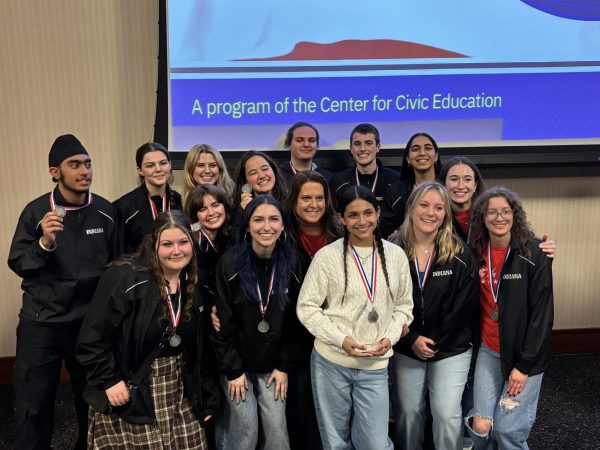 After competing in Washington DC for three days for the Nationals competition over spring break, We the People members gather together for a group photo.