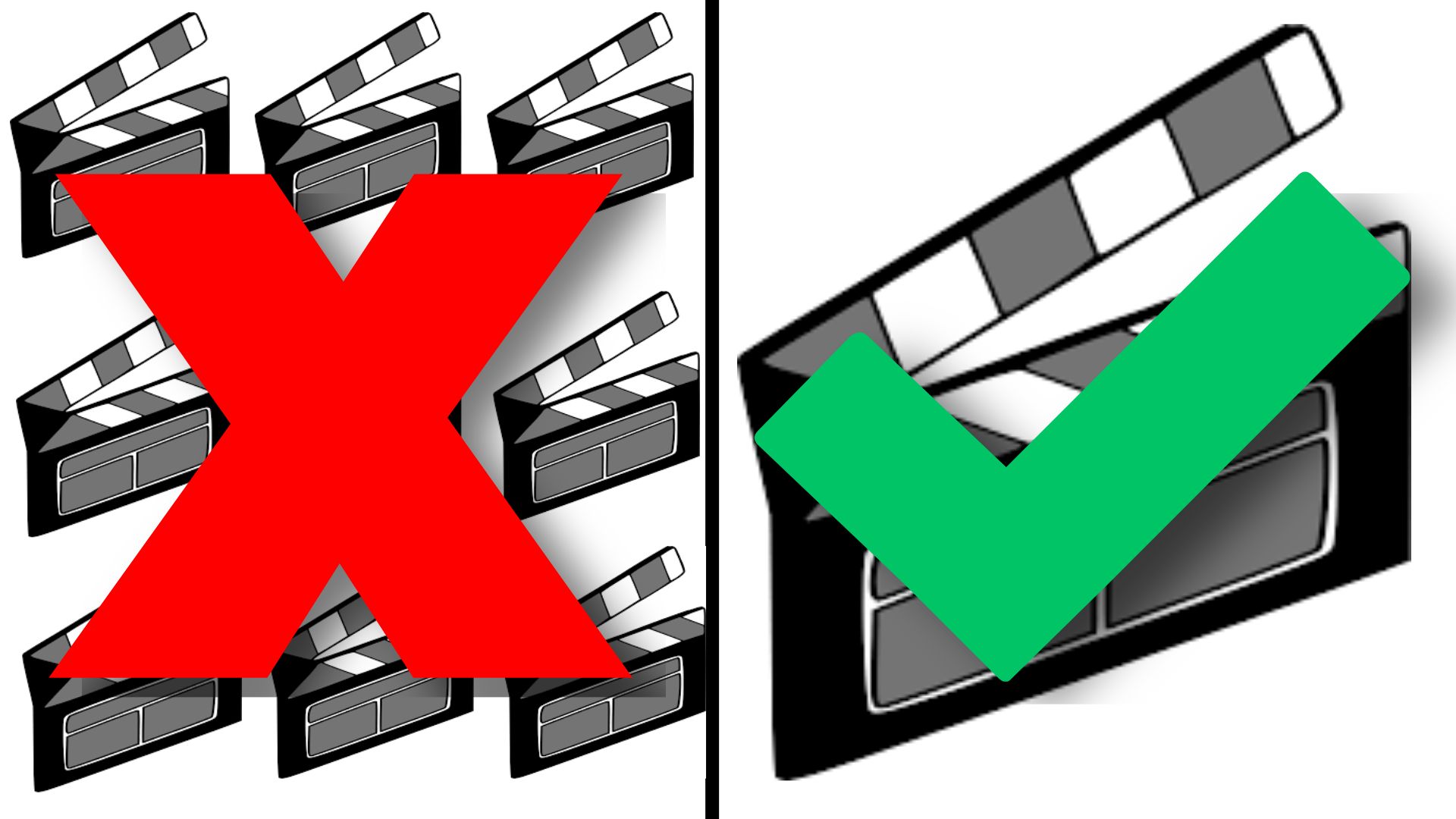A graphic showing an opinion that single movie stories are better than long franchises 