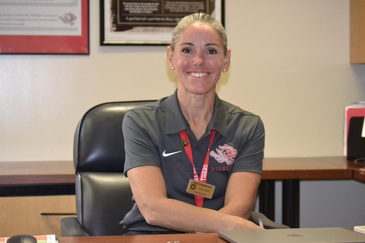 Dean Harmeyer sits in her office. This is her first year at FHS. 