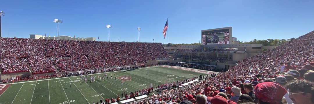 Memorial Stadium in Bloomington, Indiana. The home of the Indiana Hoosiers competing in the CFP championship game on Monday, January 15. Photo courtesy of Creative Commons. 
