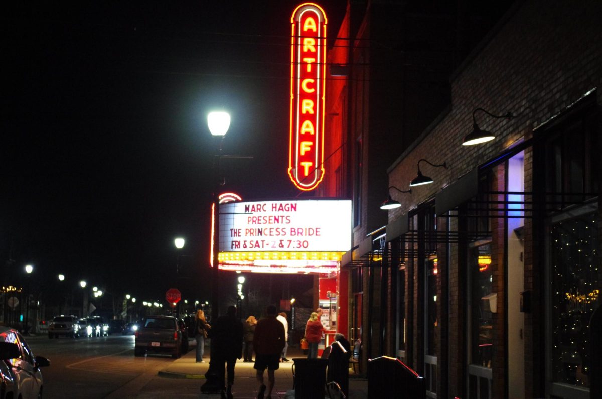 The Marquee of the Franklin Historic Artcraft Theatre on Feb. 14 showing ‘The Princess Bride.’ Evelyn Rose 