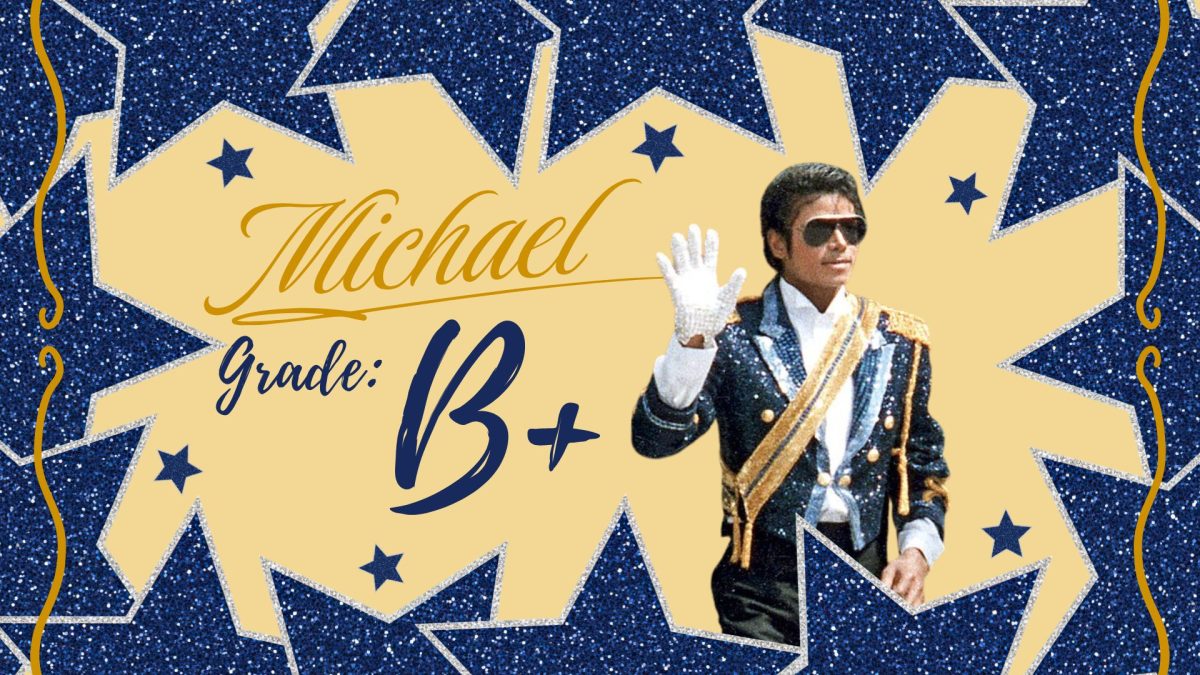 A graphic representing a B+ grade given to ‘Michael’ Photo courtesy of creative commons. Graphic by Jerry Schmidt. 